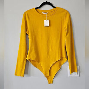MANGOPOP Long Sleeve Bodysuit – Bright Yellow | New With Tags